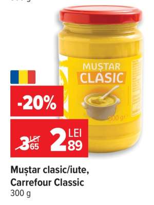 Muștar clasic/iute, Carrefour Classic
