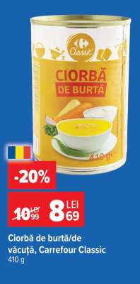 Ciorbă de burtă/de văcuță, Carrefour Classic