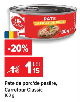 Pate de porc/de pasăre, Carrefour Classic
