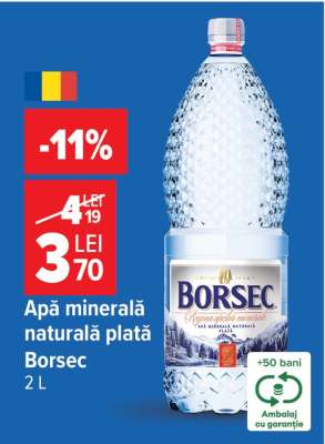 Apă minerală naturală plată Borsec