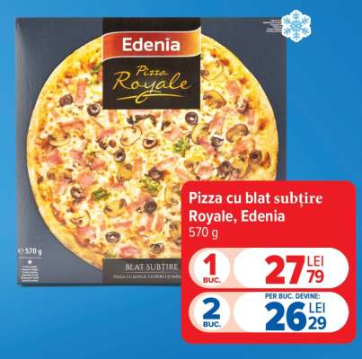 Pizza cu blat subțire Royale, Edenia
