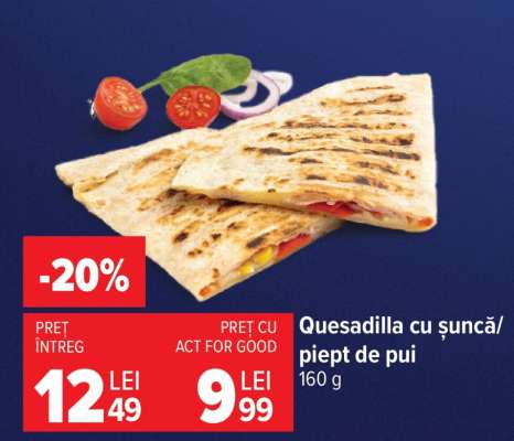 Quesadilla cu șuncă/piept de pui