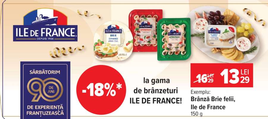 Brânză Brie felii Ile De France