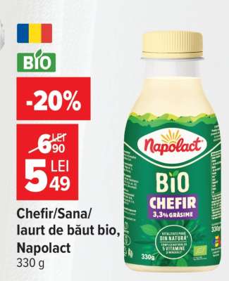 Chefir/Sana/Iaurt de băut Bio Napolact
