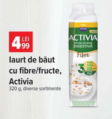 Iaurt de băut cu fibre/fructe, Activia
