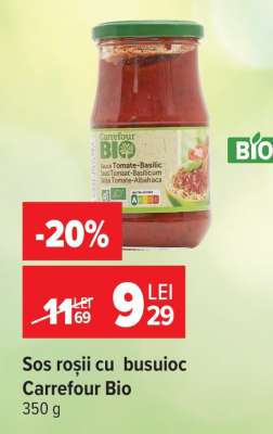 Sos roșii cu busuioc Carrefour Bio