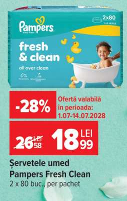 Șervețele umed Pampers Fresh Clean