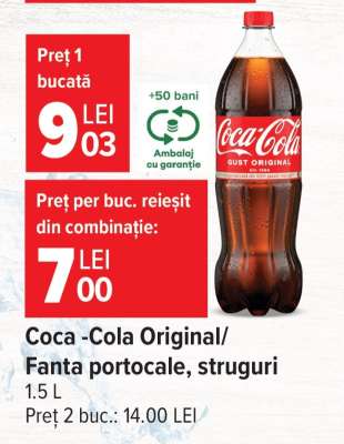 Coca-Cola Original/Fanta portocale, struguri