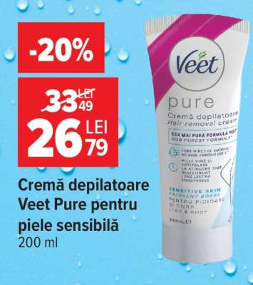 Cremă depilatoare Veet Pure pentru piele sensibilă