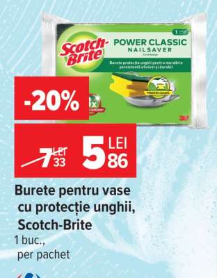 Burete pentru vase cu protecție unghii, Scotch-Brite