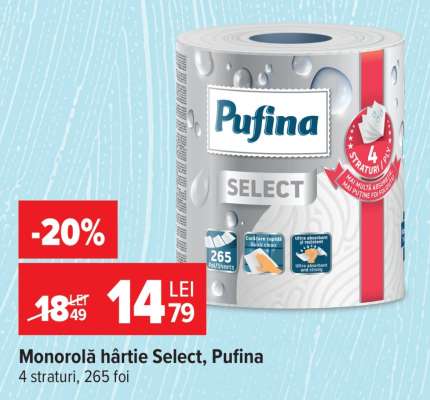 Monorolă hârtie Select, Pufina