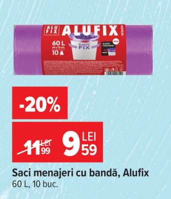 Saci menajeri cu bandă, Alufix