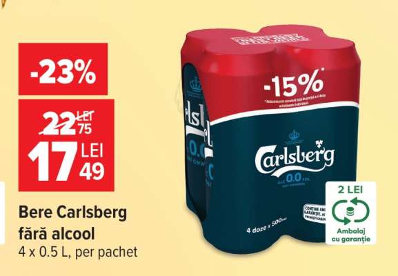 Bere Carlsberg fără alcool