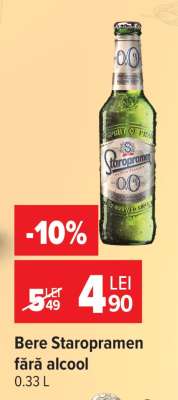 Bere Staropramen fără alcool
