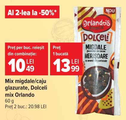 Mix migdale/caju glazurate, Dolceli mix Orlando
