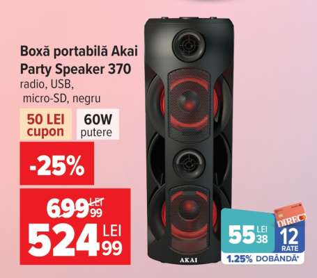 Boxă portabilă Akai Party Speaker 370