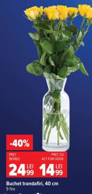 Buchet trandafiri, 40 cm