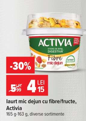 Iaurt mic dejun cu fibre/ fructe, Activia