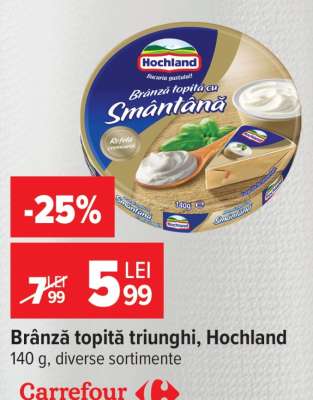 Brânză topită triunghi Hochland