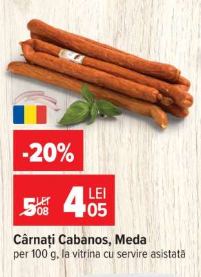 Cârnați cabanos, Meda