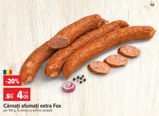 Cârnați afumați extra, Fox
