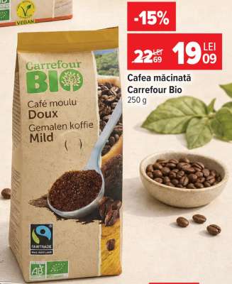 Cafea măcinată Carrefour Bio
