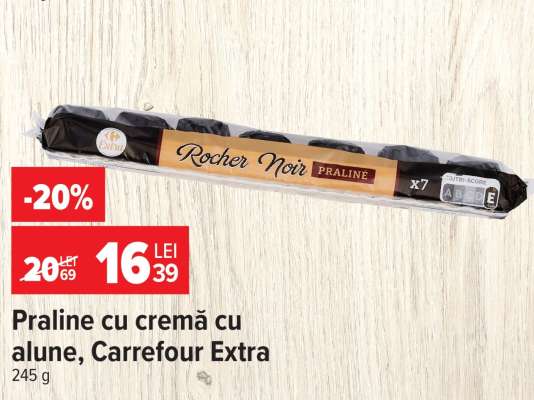 Praline cu cremă cu alune, Carrefour Extra