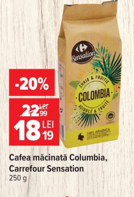 Cafea măcinată Columbia, Carrefour Sensation