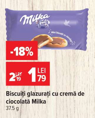 Biscuiți glazurați cu cremă de ciocolată Milka