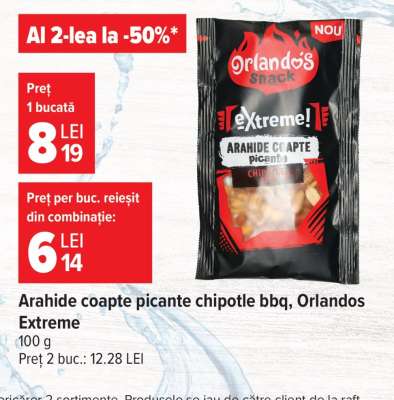 Arahide coapte picante chipotle bbq, Orlandos Extreme