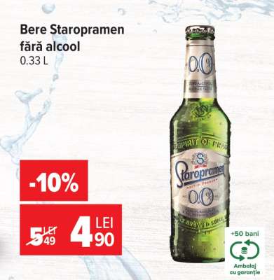 Bere Staropramen fără alcool