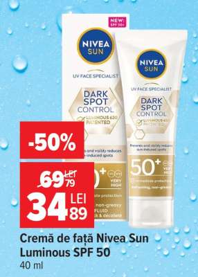Cremă de față Nivea Sun Luminous SPF 50+