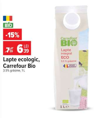 Lapte ecologic, Carrefour Bio