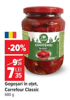 Gogoșari în oțet, Carrefour Classic
