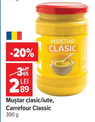 Muștar clasic/iute, Carrefour Classic