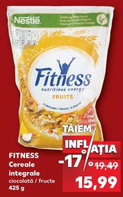 FITNESS Cereale integrale ciocolată / fructe 425 g