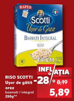 RISO SCOTTI Ușor de gătit orez basmati integral 250g