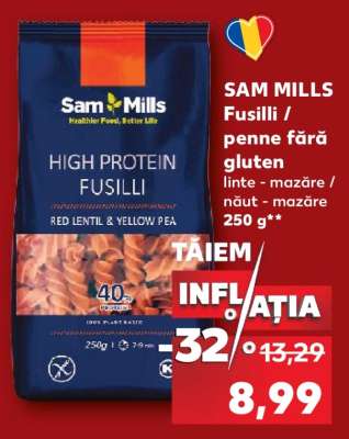 SAM MILLS Fusilli / penne fără gluten