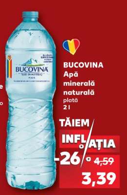 BUCOVINA Apă minerală naturală plată 2 l