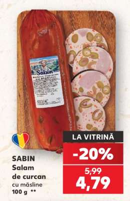 SABIN Salam de curcan cu măsline 100 g