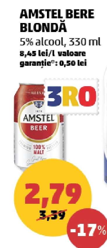 AMSTEL Bere blondă