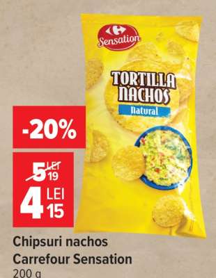 Chipsuri nachos Carrefour Sensation