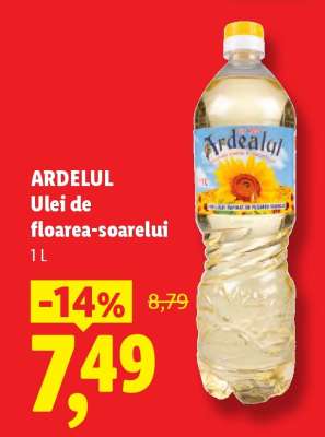 ARDELUL Ulei de floarea-soarelui 1L