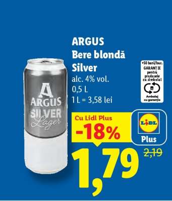 Argus Bere blondă Silver