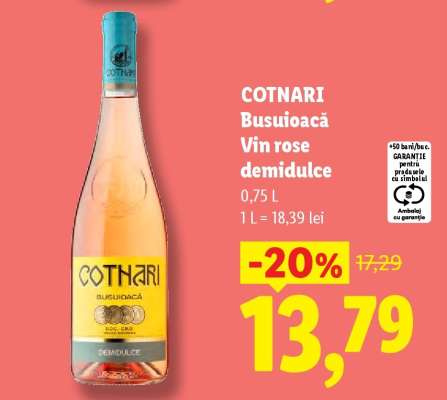 COTNARI Busuoacă Vin rose demidulce