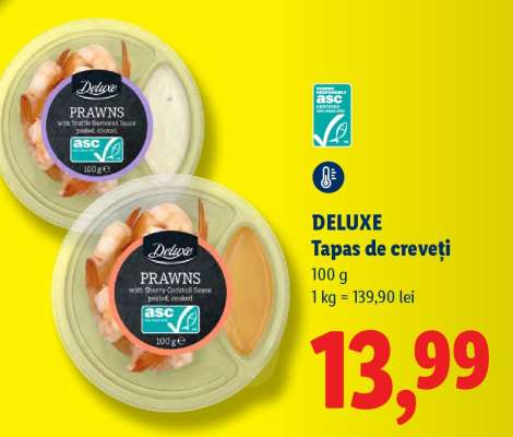 DELUXE Tapas de creveți