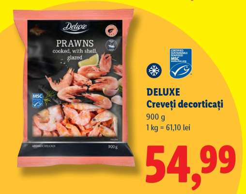 DELUXE Creveți decorticați