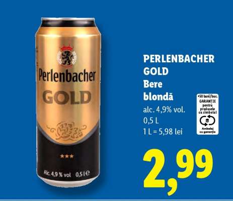 PERLENBACHER GOLD Bere blondă