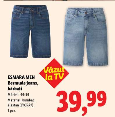 ESMARA MEN Bermude jeans, bărbați