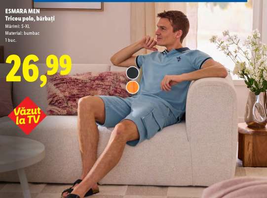 ESMARA MEN Tricou polo, bărbați